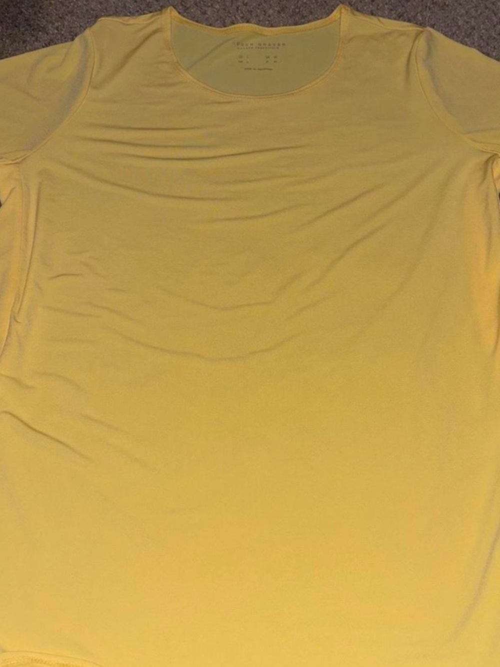 Susan Graver Sunny Yellow Short Sleeve Crewneck Top